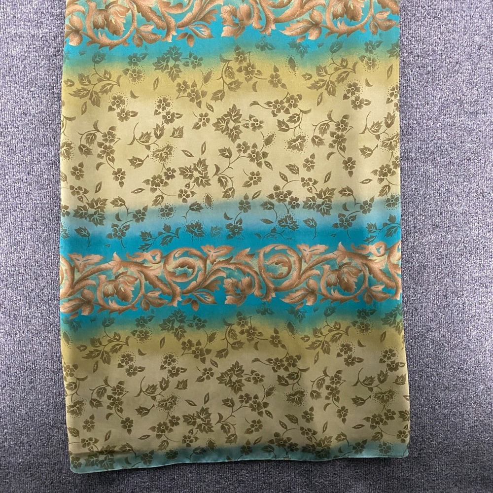 Kathie Lee Dress Large Green Floral Sleeveless Long Vintage 90s Fairy Cottage - Picture 4 of 13